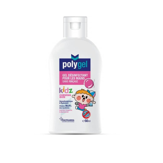 Gel Désinfectant pour enfant PolyGel Kids CHEWING GUM 60ml