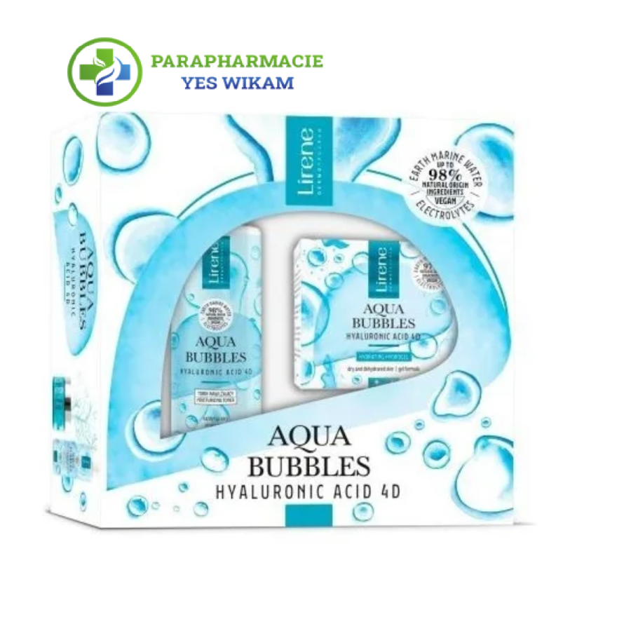 LIRENE COFFRET AQUA BUBBLES HYDRO GEL +EAU MICELLAIRE GRATUITE