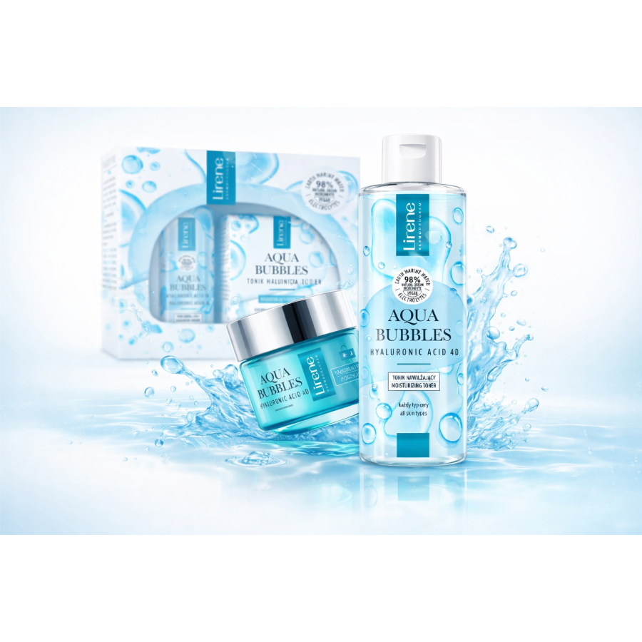 LIRENE COFFRET AQUA BUBBLES HYDRO GEL +EAU MICELLAIRE GRATUITE