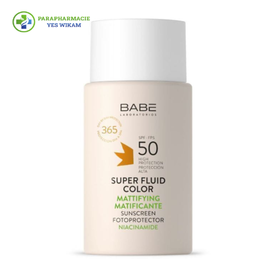 BABE FACIAL SUNSCREEN MATTIFYING SUPER FLUID COLOR  SPF 50 50ML