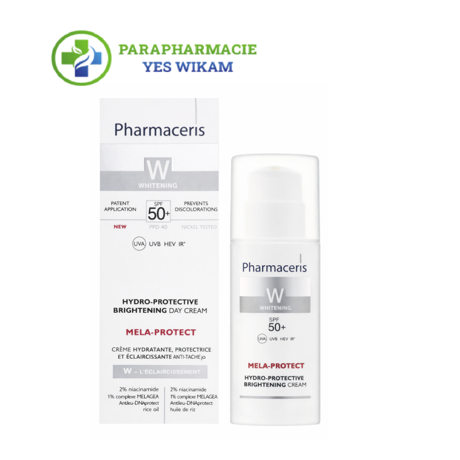 Pharmaceris W - Mela-Protect crème hydratante et protectrice éclaircissante décolorations SPF 50+, 50 ml