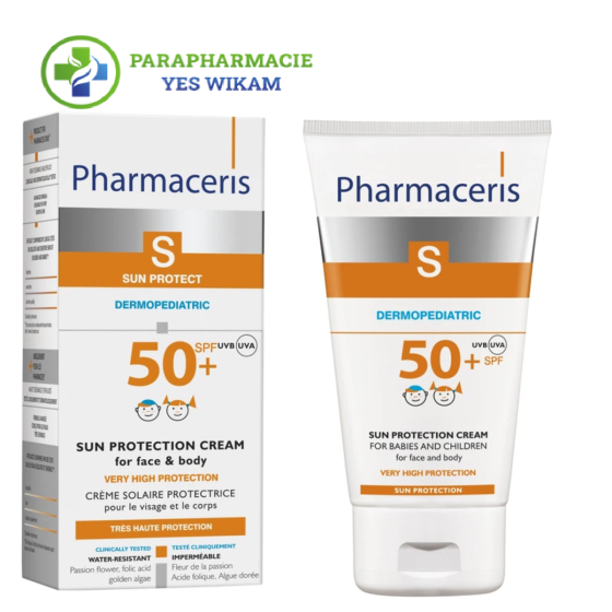PHARMACERIS S protection solaire Bébés-Enfants-Adultes SPF50+ 125ML ECRAN MINERAL