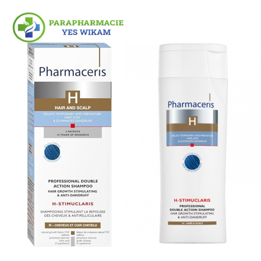 H Stimuclaris shampoing anti chute anti pelliculaire et repousse 250 ml
