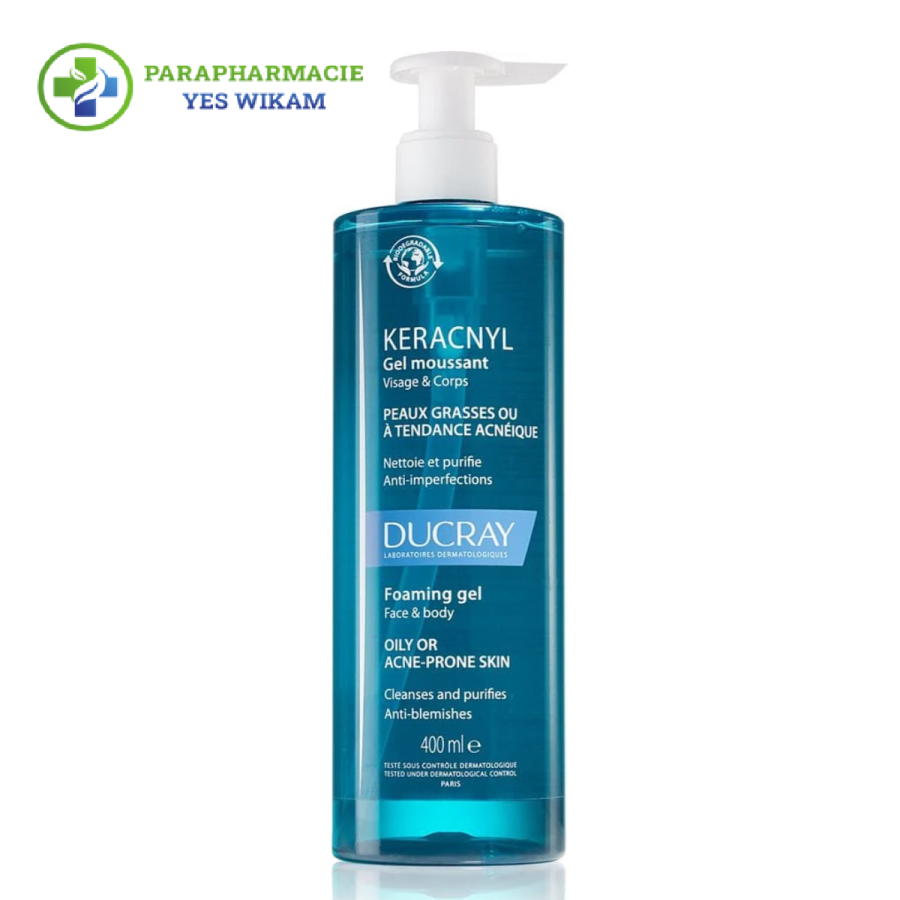 DUCRAY KERACNYL GEL MOUSSANT FACE&BODY  400ML