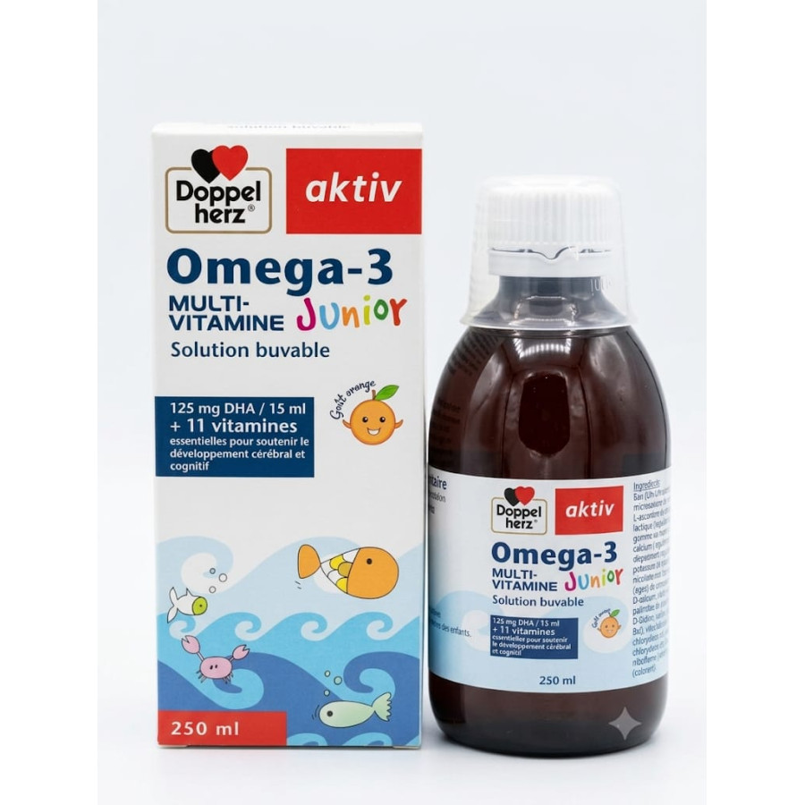Omega3 Sirop Junior Doppel Herz Aktiv 250ML