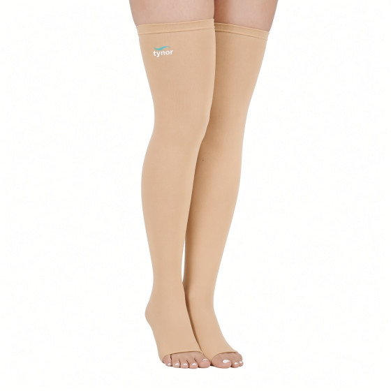 TYNOR – Bas de Compression Mi-Cuisse – Paire M