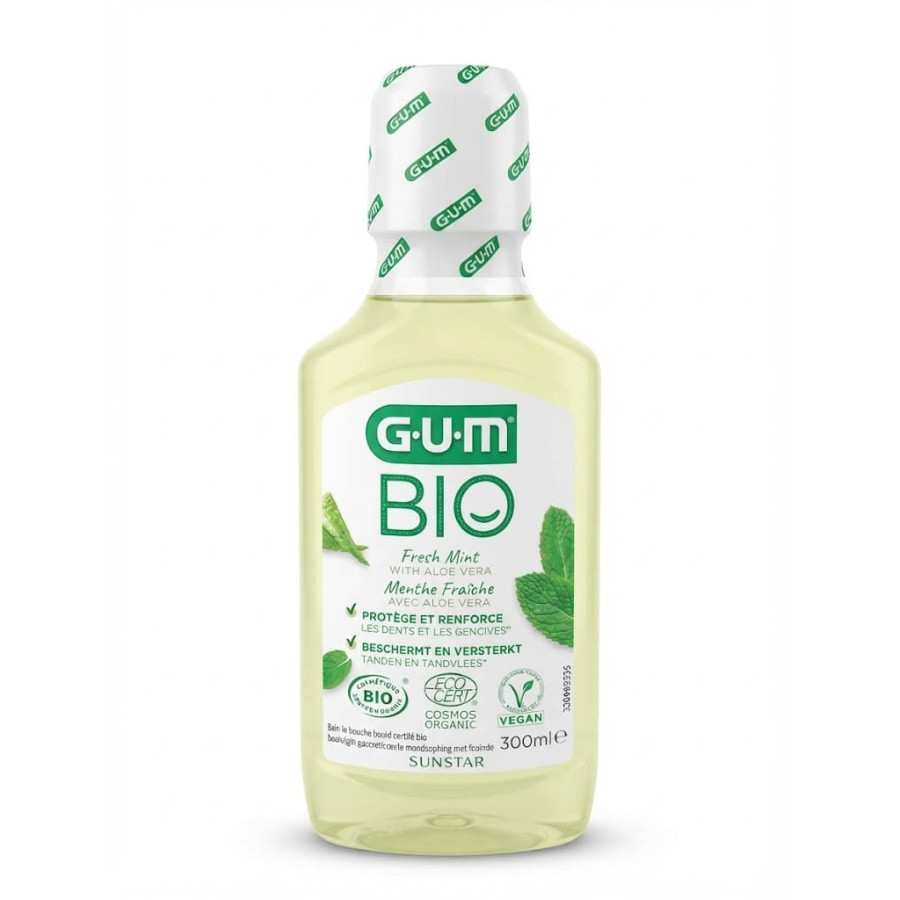 GUM BIO BAIN DE BOUCHE MENTHE FRAICHE AVEC ALOE VERA 300ML