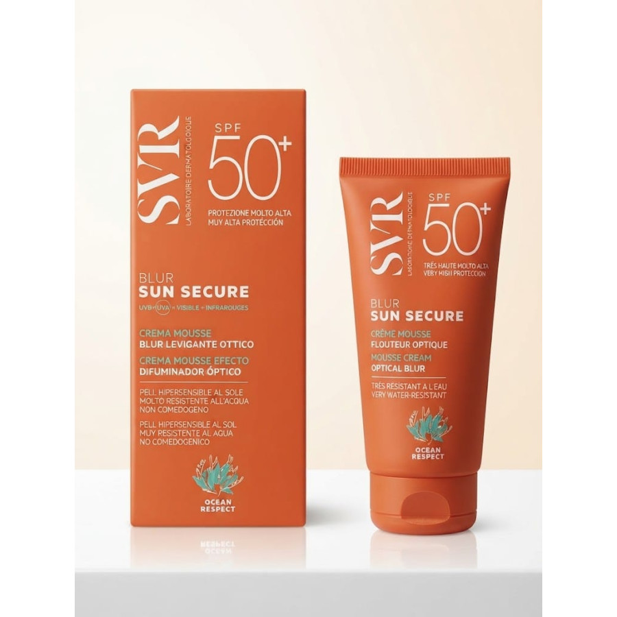 SVR Sun Secure Blur SPF50+ – Mousse Flouteur Haute Protection