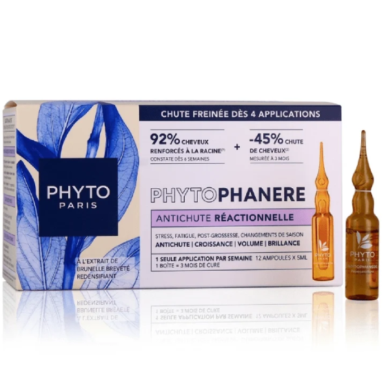PHYTO Phytophanère Traitement Antichute Réactionnelle 12 x 5 ml